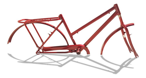 Quadro De Bicicleta Aro 26 Modelo Poti + Garfo Cores Cor Vermelho