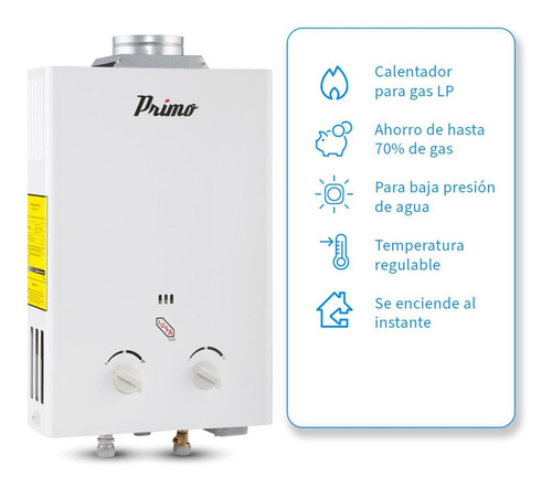 Calentador Instantáneo Primo 6 L Para Gas L.p