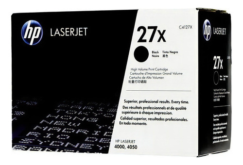 Toner HP C4127x 4127 C4127 27x 27a 27 4000 4050 Fatos. A - B Tinta preta