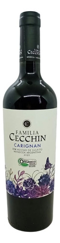 Vino Orgánico Carignan Familia Cecchin X 750 Cc/sin Sulfitos