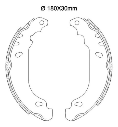 Sapata Lona Freio Peugeot 207 2007 2008 2009 2010 A 2015