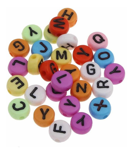 Imagen 4 de 6 de Letras Abecedario Abalorios Para Pulseras Bisutería