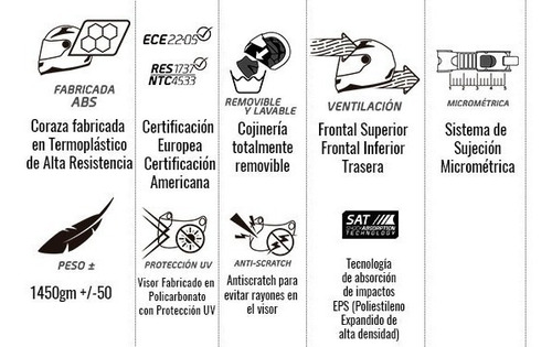 Casco Moto Gris Brillo Shaft 581 Gratis Liq Antibacterial