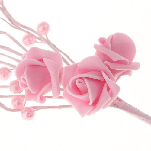 Flores Artificial Rose Árbol Artesanía Decorativa Rosado