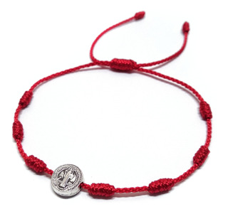 Pulsera Manilla Hilo Rojo 7 Nudos San Benito