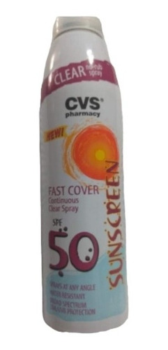 Protector Solar Cvs, Spf 50, Clear, De Rápida Aplicación.usa