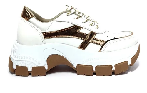 Zapatilla Plataforma De Mujer Super Zapatos Sneakers Liviana