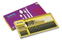 Comprar Juego Set X24 Piezas Tramontina New Kolor Negro En Caja