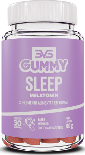 Melatonina - Gummy 100% Natural Com Pectina E Tapioca Sabor Morango