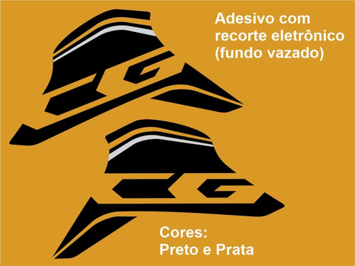 Adesivo Cg Titan 160 2022 Tanque Lat. Moto Amarelo