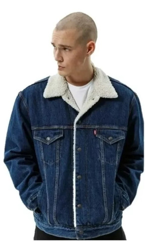 Chamarra Levis Sherpa Azul Oscuro 