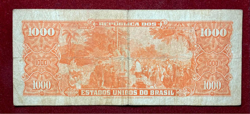 Billete 1000 Cruzeiros Brasil 1963 Pick 181 A Pedro A Cabral (Usado)