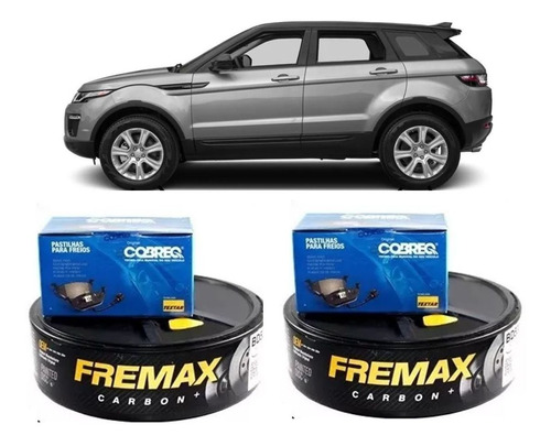 Kit Disco + Pastilha Dianteira E Traseiro Evoque 2014 2015