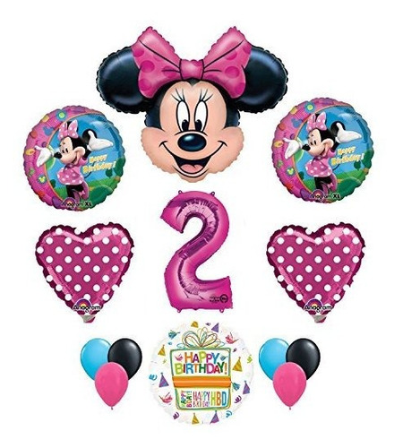 Minnie Mouse Suministros De Fiesta De Cumpleaños 2 Y Decora