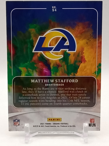 Matthew Stafford Los Angeles Rams Origins Silver 23/79