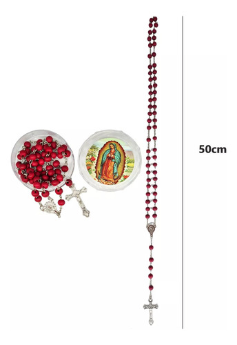 Set 12 Rosarios Virgen De Guadalupe Recuerdo Boda, Bautismo