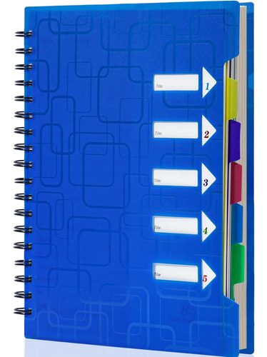 Cuaderno De Espiral Azul De 5 X 7 Pulgadas, Cuaderno Pequeo