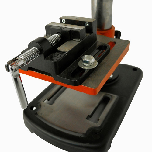 Imagen 4 de 10 de Taladro De Banco 13mm 350w C/ Morsa + Guarda Kushiro Tbk13