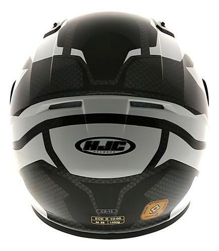 Casco de moto Hjc Cs 15 Sebka con pintura de carbono negro