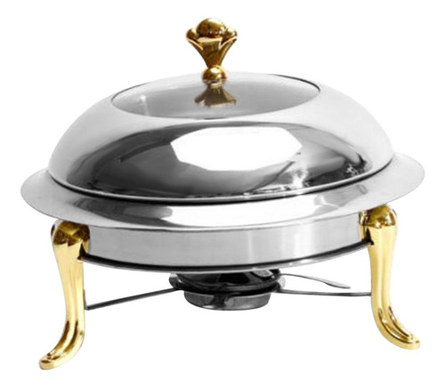 Rechaud De Aço Inoxidável Pequena Panela Quente Ouro 18cm