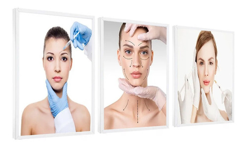 Quadro Decorativo Botox  Esteticista Clínica Moldura Branca