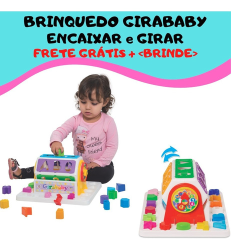 Imagem 1 de 5 de Brinquedo Didático Educativo Bebe Girababy Encaixe Infantil