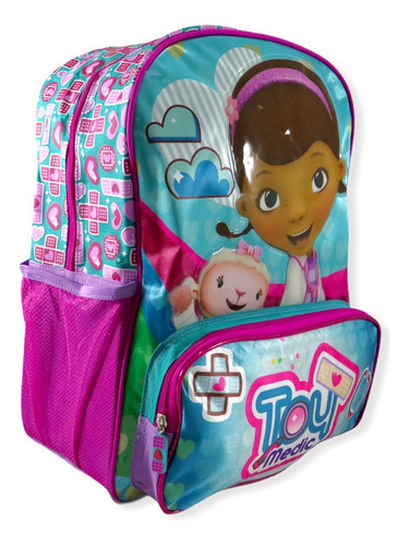 Mochila Escolar Niña Kinder Primaria Doctora Juguetes Toy Me Color Turquesa