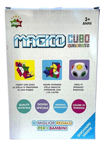 Cubo Mágico Origami Pack 3pcs Fidget Antiestrés Didáctico