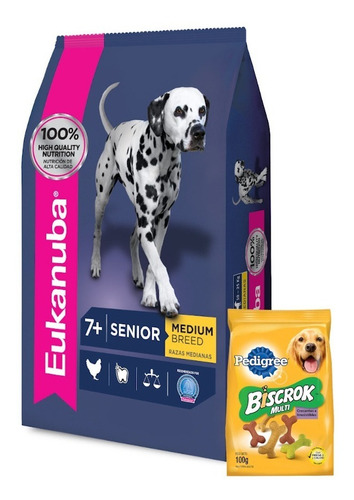 Imagen 1 de 5 de Eukanuba Senior Raza Mediana 15k+ Promo -ver Foto+ Envío!