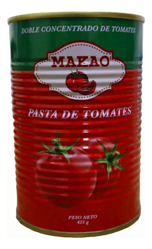 Pasta De Tomates Doble Concentrado De 425gr Makao