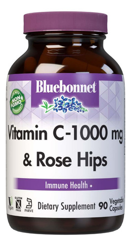 Bluebonnet Vitamina C 1000 Mg Con Rosa Mosqueta 90 Cápsulas