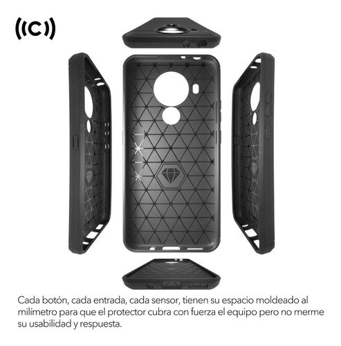 Funda Premium Nokia 5.4 2021 Case Protector Cover Carbono
