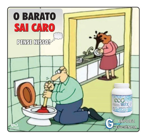Ecomix G 8kg - Desentupidor, Limpa Fossas, Caixas De Gordura
