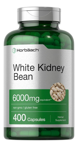 Extracto De Frijol Blanco 6000 Mg Horbäach 400 Cápsulas