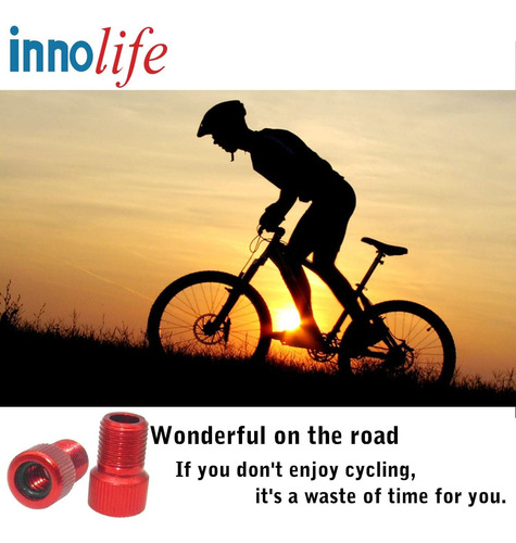 Innolife 10 Pcs Presta De Aluminio A Schrader Converter Válv