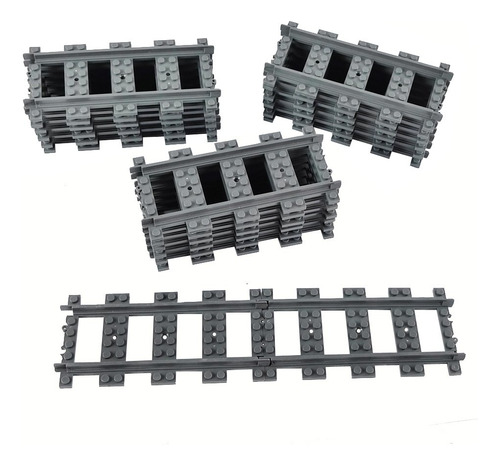 Juego De Vías De Tren Urbano Compatible Con 18 Piezas Rectas