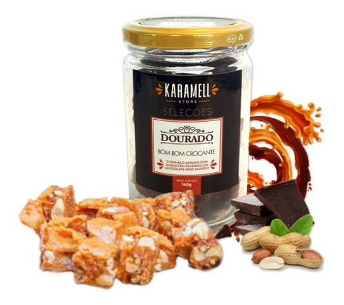 Bom Bom Crocante Com Amendoim Chocolate Meio Amargo - Linha
