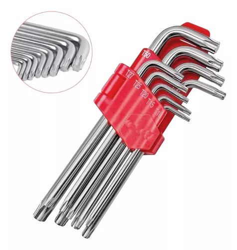 Juego de Llaves Torx 9 Piezas con Organizador Abatible, TORX-9 15554 Truper