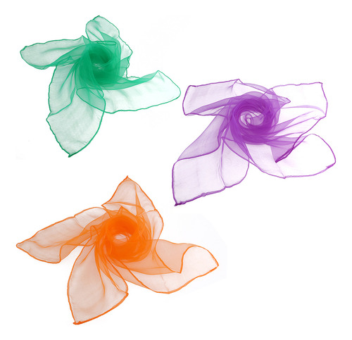 Pañuelos De Gasa Cuadrados De Colores Mixtos Para Baile, 12
