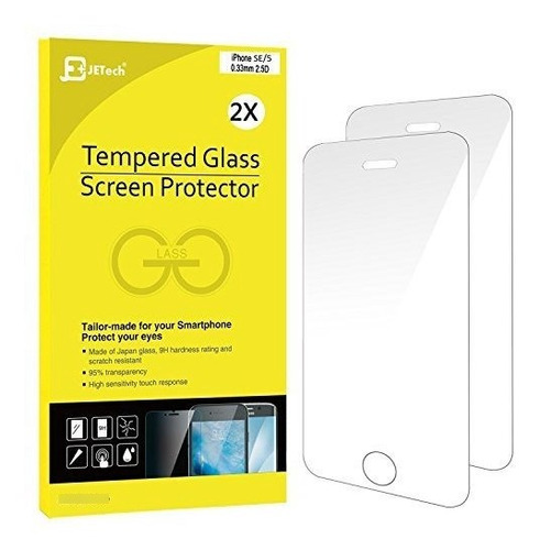 Protector De Pantalla Jetech, 2 Uds. Para iPhone SE 5s 5c 5