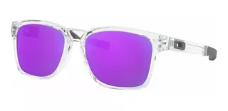 Anteojos de sol Oakley Catalyst Extra extra large con marco de o matter color polished clear, lente violet de plutonite iridium, varilla polished clear de o matter - OO9272