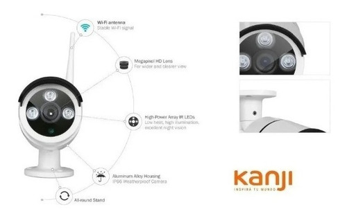 Imagen 2 de 3 de Kit Camara Seguridad Nvr + Disco1 Tb + 4 Camaras Wifi Exter.