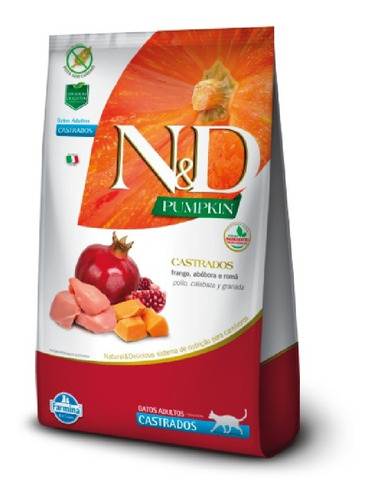 N&d Pumpkin Felino Adulto Castrado Pollo Y Granada 1,5 Kg 