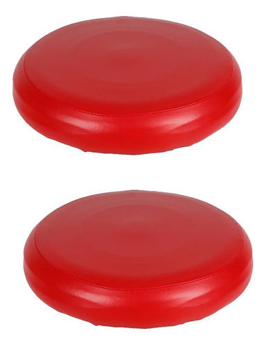 2 Unds De Taburetes De Material Cuero Pu Decoración Rojo