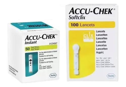 comprar Tiras Reactivas Accu-Chek Instant 50 Unidades + 100 Lancetas Color Blanco