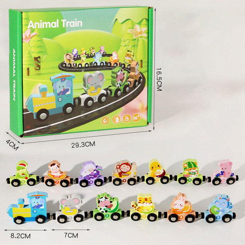 Juego De Trenes De Madera, Vehículos, Juguetes De Zodíaco
