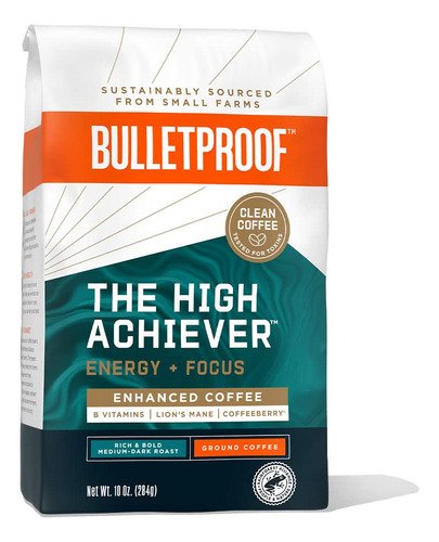 Bulletproof The High Achiever - Cafe Molido De 10 Onzas, Caf