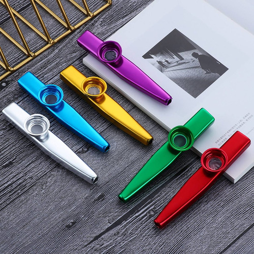 Imagen 6 de 6 de Muslady 6 Piezas De Aleación De Aluminio Kazoo Instrumento