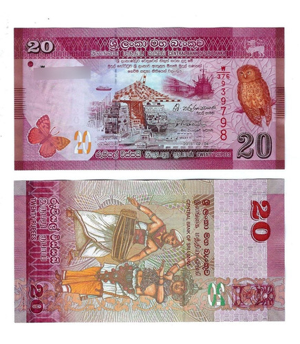 Sri Lanka - Billete 20 Rupias 2015 - Unc