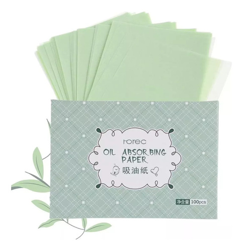 Papel Te Verde Absorbente De Grasa Facial Elimina Brillo